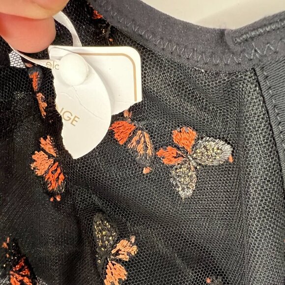 40DD- NWT Elomi Sachi Plunge Sexy Strappy Underwire Bra in Black‎ Butterfly - Picture 4 of 9